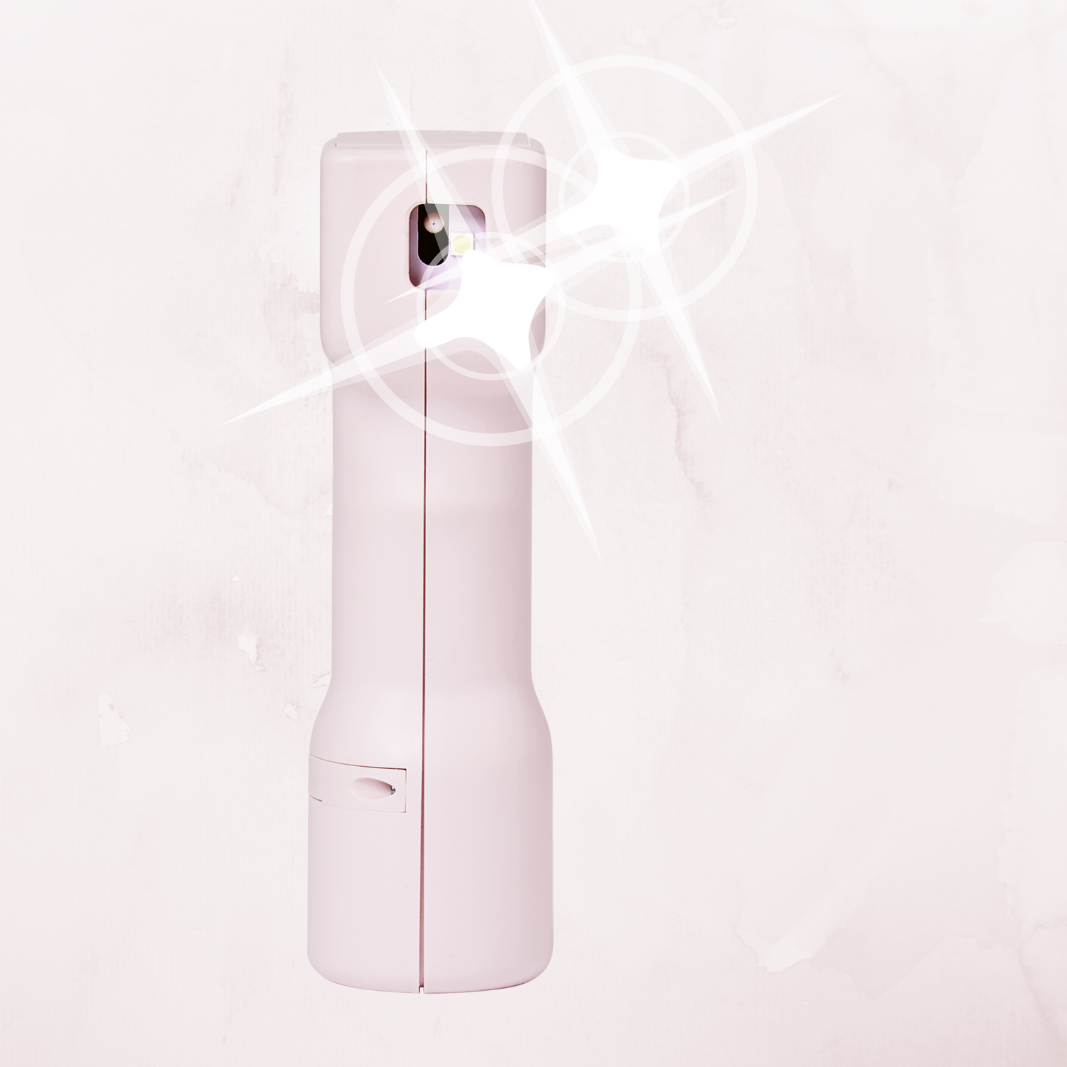 De Roze Smart AlarmSpray met verf sirene flitslamp en de alarm app